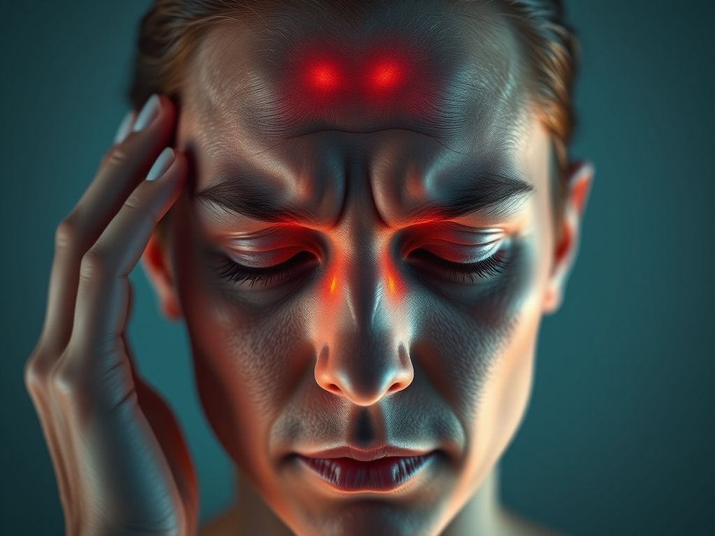 Dor De Cabeça Frontal Acima Dos Olhos